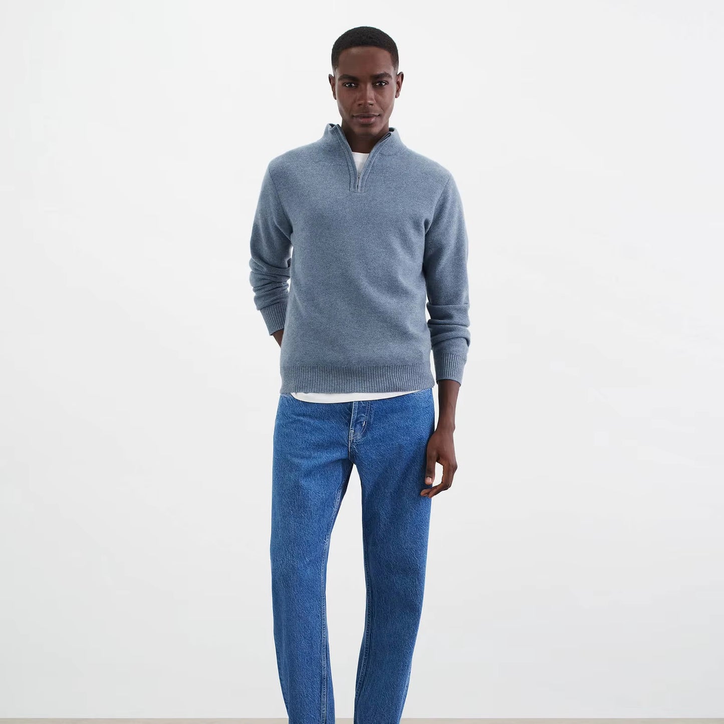 Wollen zip-up trui
