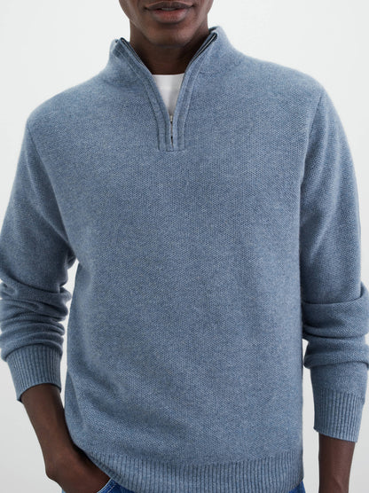 Wollen zip-up trui