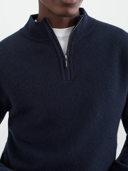 Wollen zip-up trui